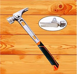 Martillo de garra tipo americano con mango de metal